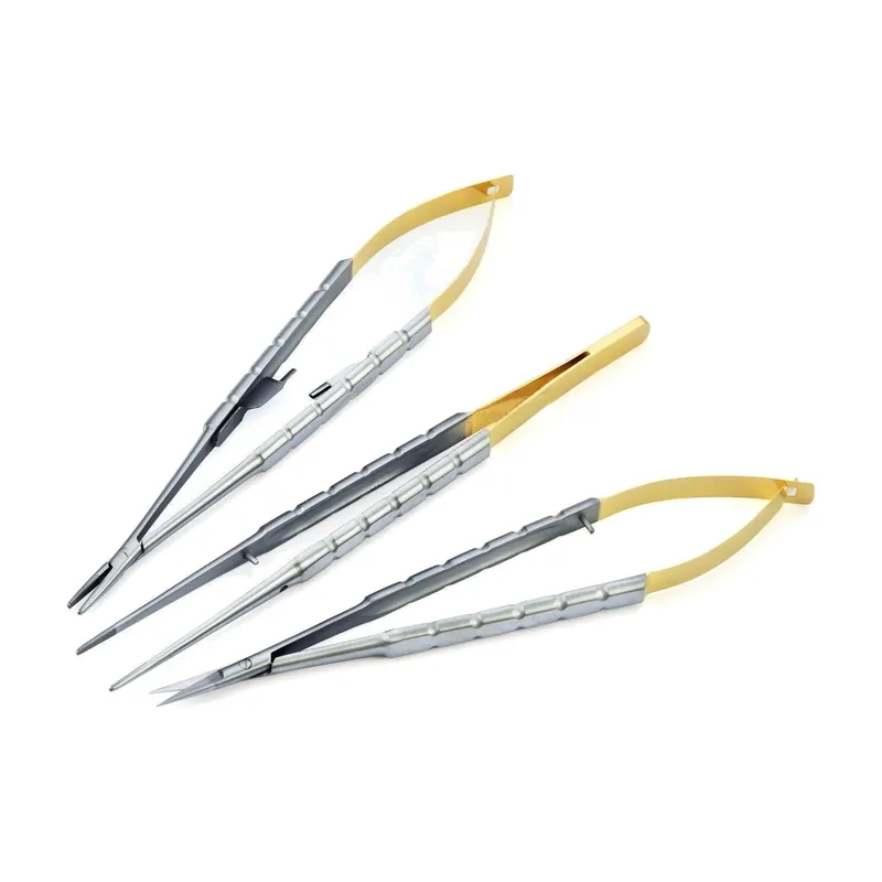 3pcs Castroviejo Set 16cm Gold