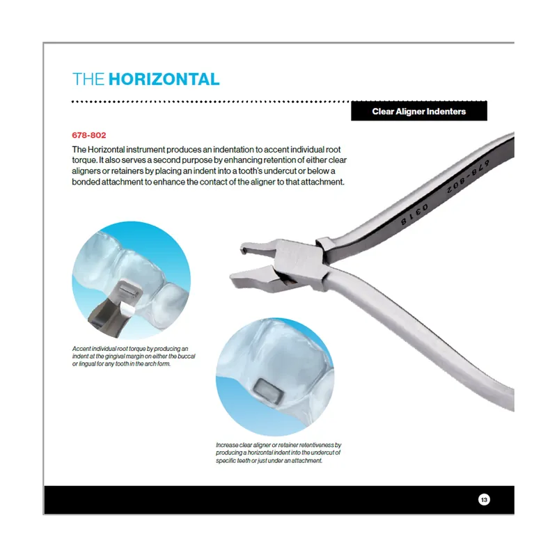 Horizontal Clear Aligner Plier