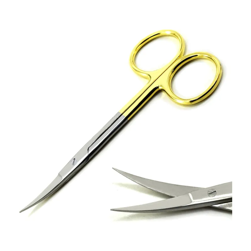 TC Iris Scissor Curved Gold