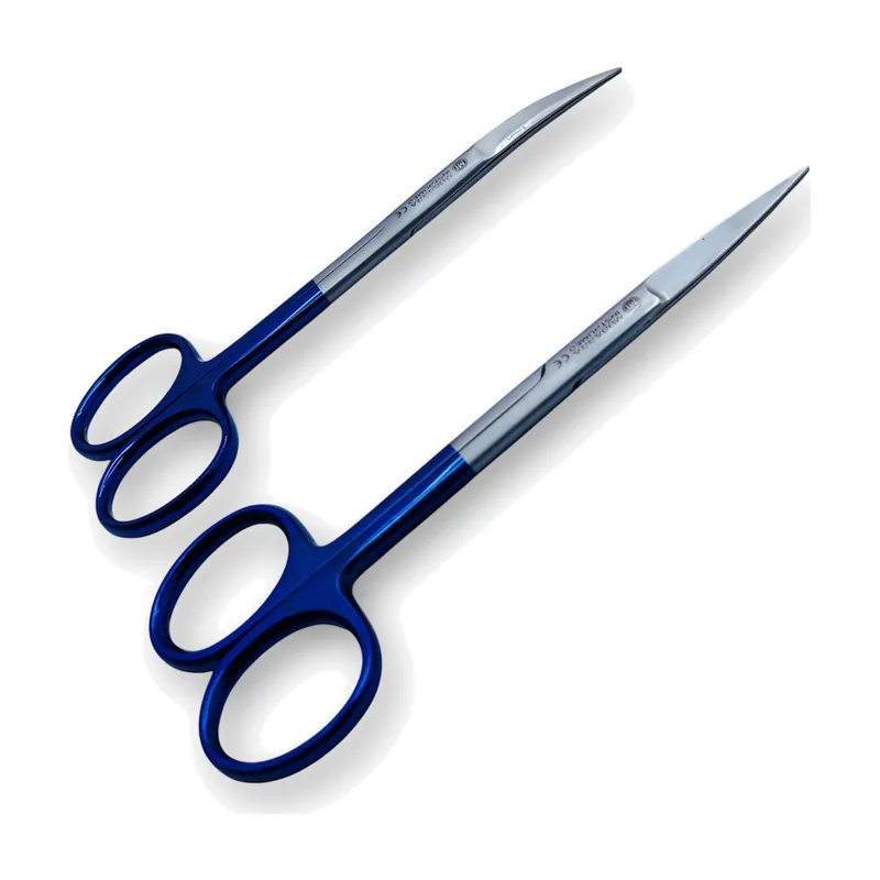 TC Iris Scissor Curved Blue