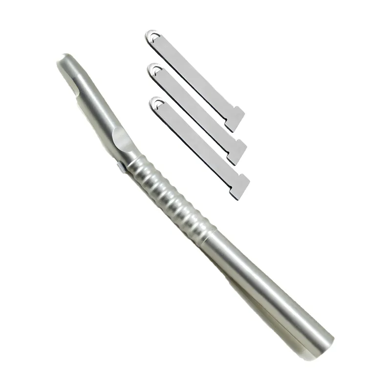 Curved Bone Scraper With 3 Blades