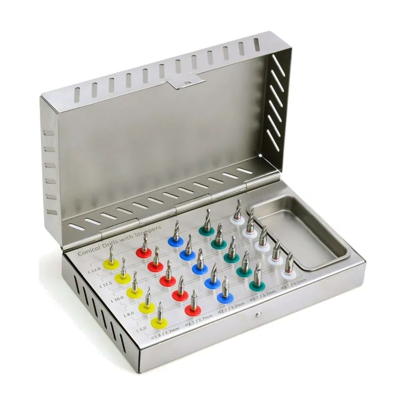 25pcs Conical Drills Set With Big Tray Box