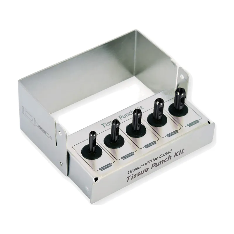 5pcs Black Tissue Punch Set With Steel Holder