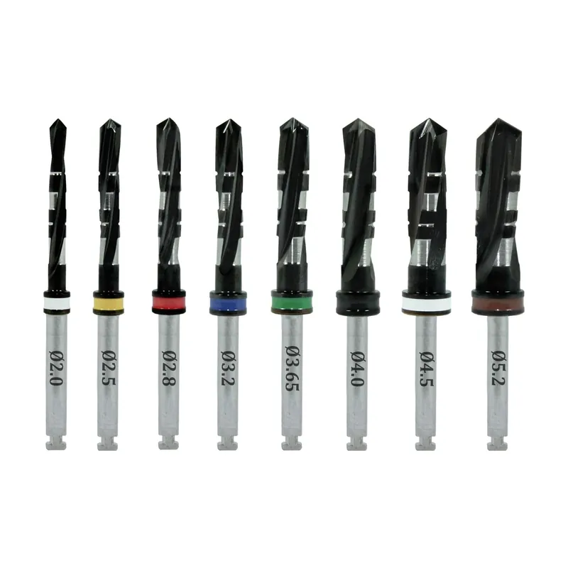 8pcs Cylindrical Drills Set S Holder