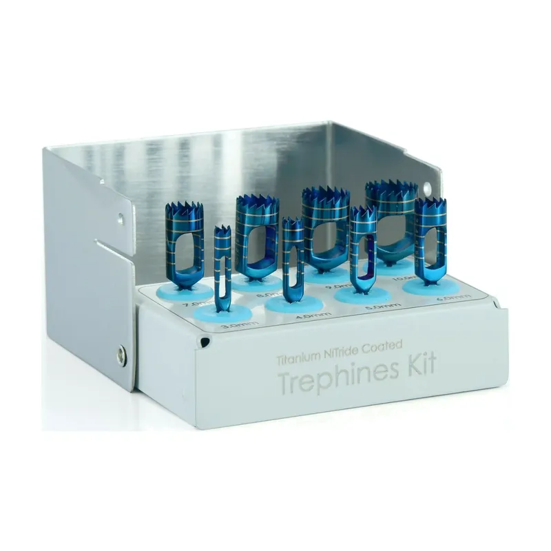 8pcs Blue Trephine Set Steel Holder